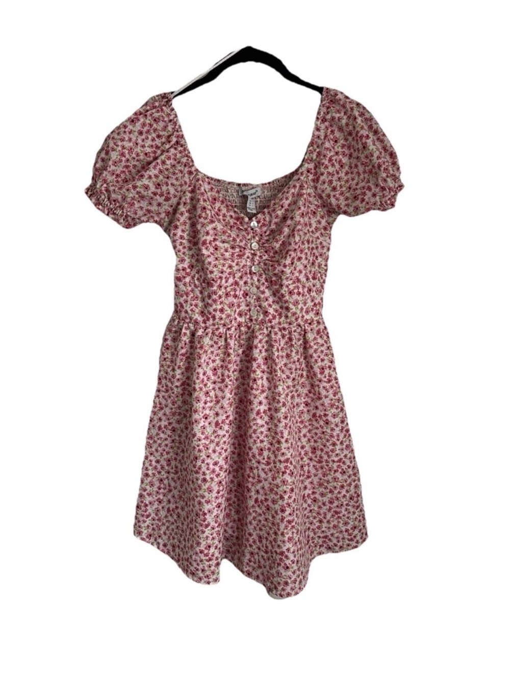 Charlotte Russe Womens S Ditsy Floral Dress Sweetheart Puff Sleeve Coquette